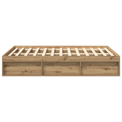 vidaXL Bed Frame without Mattress Artisan Oak 120x200cm Engineered Wood