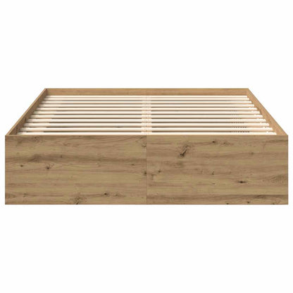 vidaXL Bed Frame without Mattress Artisan Oak 140x200cm Engineered Wood