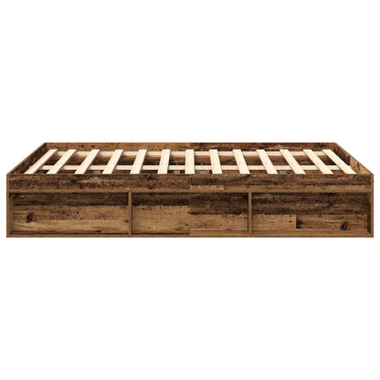 vidaXL Bed Frame without Mattress Old Wood 160x200cm Engineered Wood