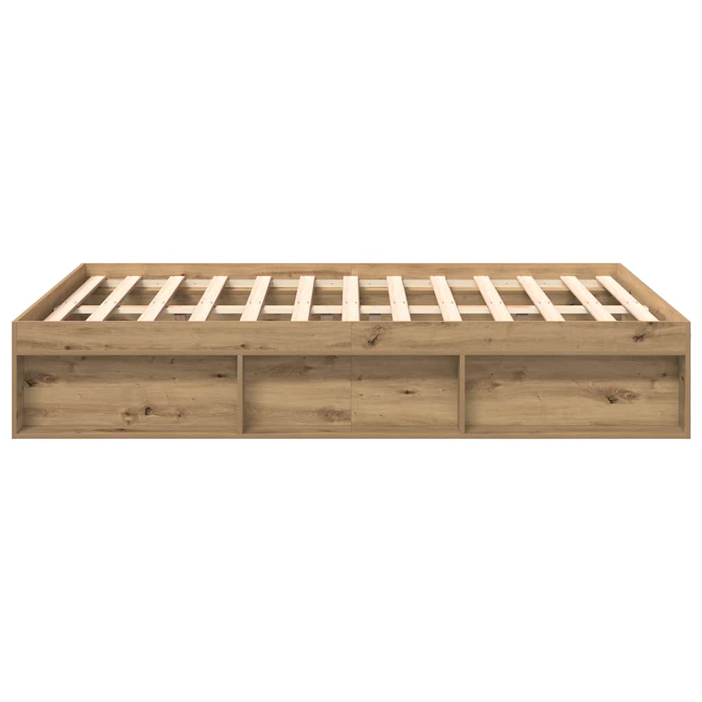 vidaXL Bed Frame without Mattress Artisan Oak 160x200cm Engineered Wood