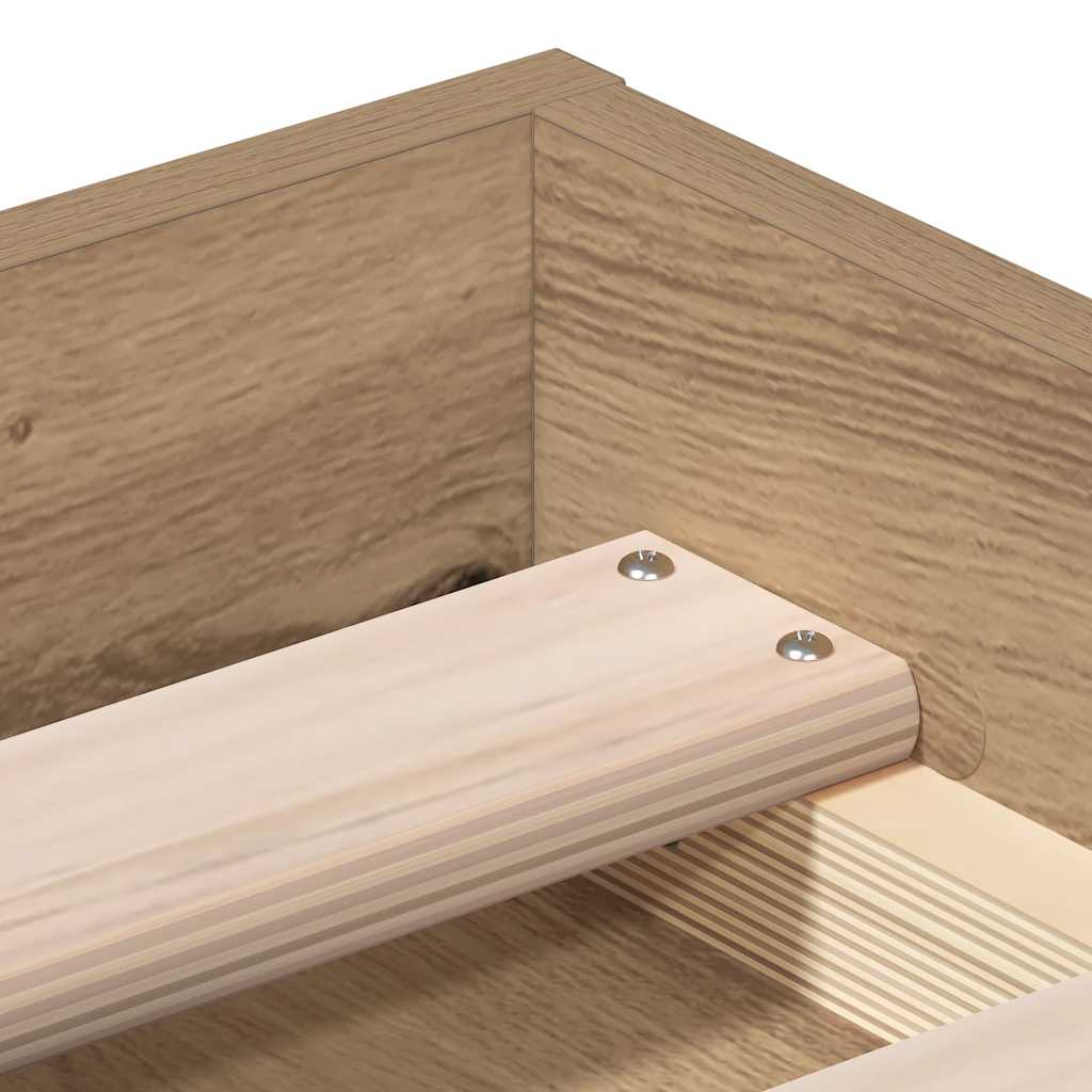 vidaXL Bed Frame without Mattress Artisan Oak 160x200cm Engineered Wood