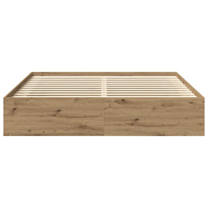 vidaXL Bed Frame without Mattress Artisan Oak 200x200cm Engineered Wood