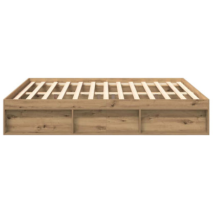 vidaXL Bed Frame without Mattress Artisan Oak 200x200cm Engineered Wood