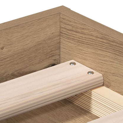 vidaXL Bed Frame without Mattress Artisan Oak 200x200cm Engineered Wood