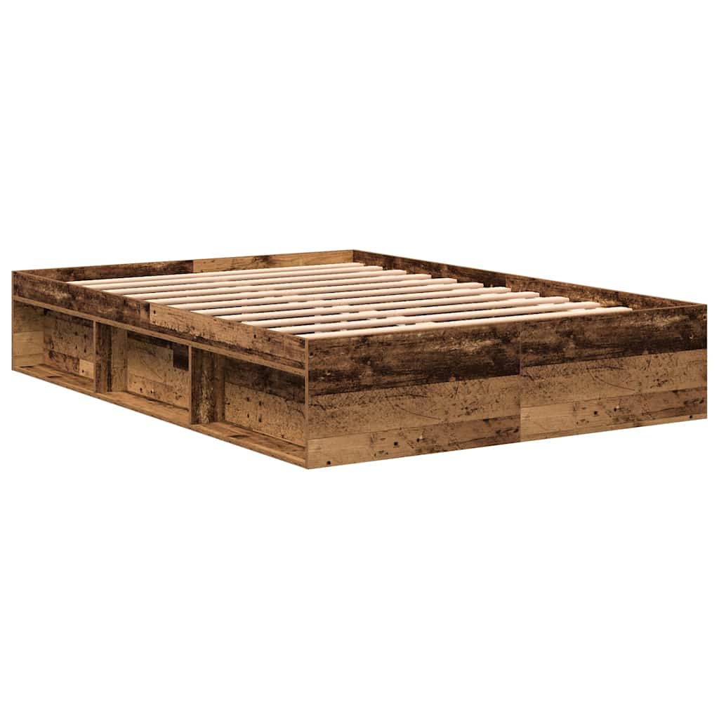 vidaXL Bed Frame without Mattress Old Wood 120x190cm Small Double Engineered Wood