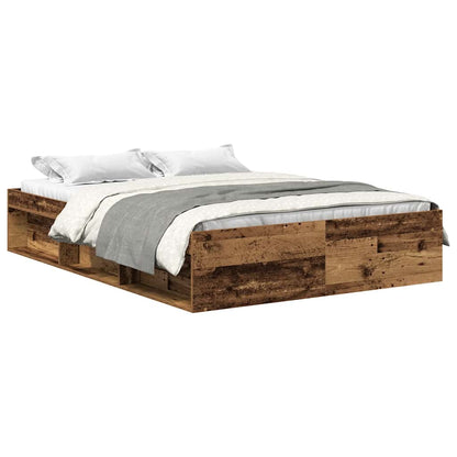 vidaXL Bed Frame without Mattress Old Wood 140x190cm Engineered Wood