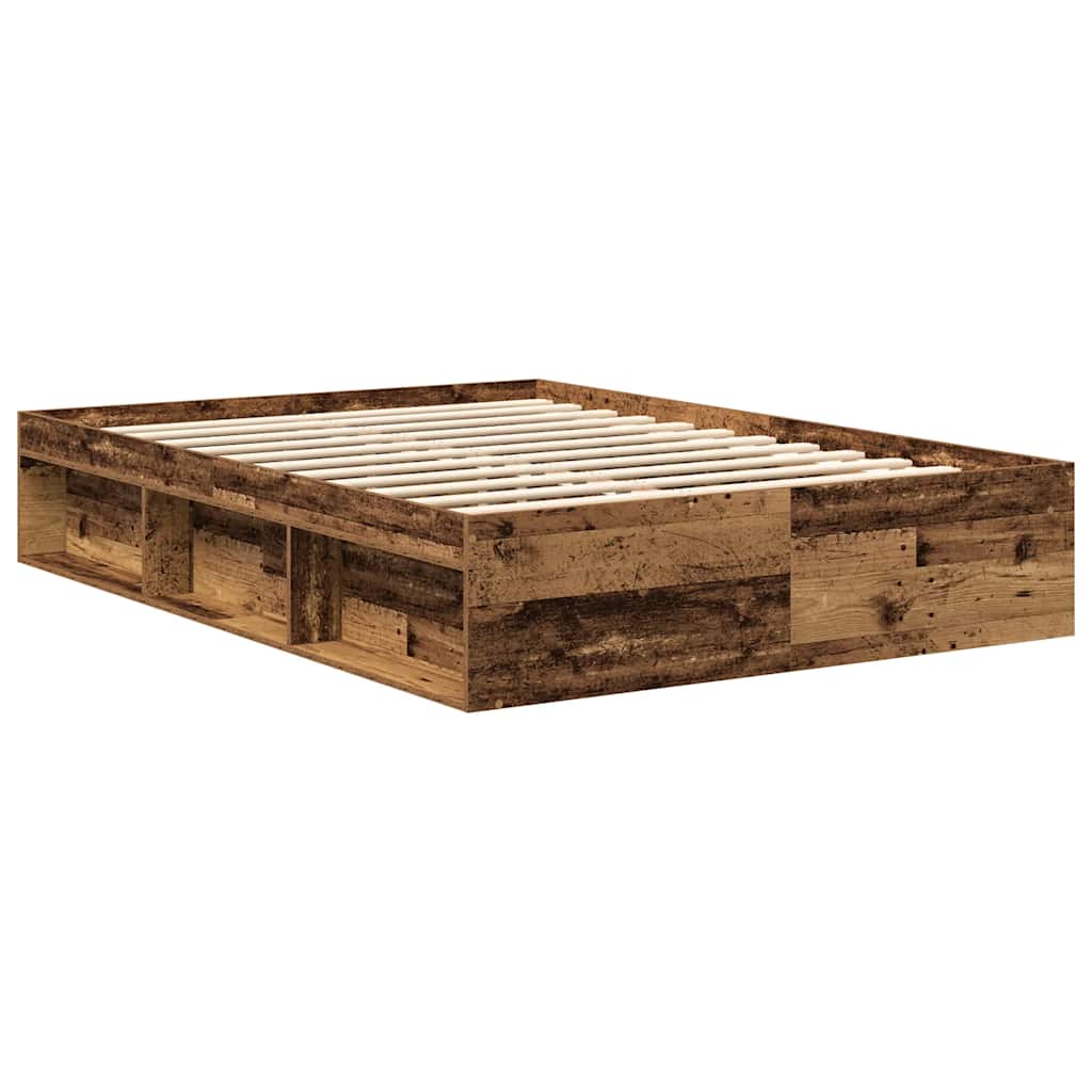 vidaXL Bed Frame without Mattress Old Wood 140x190cm Engineered Wood