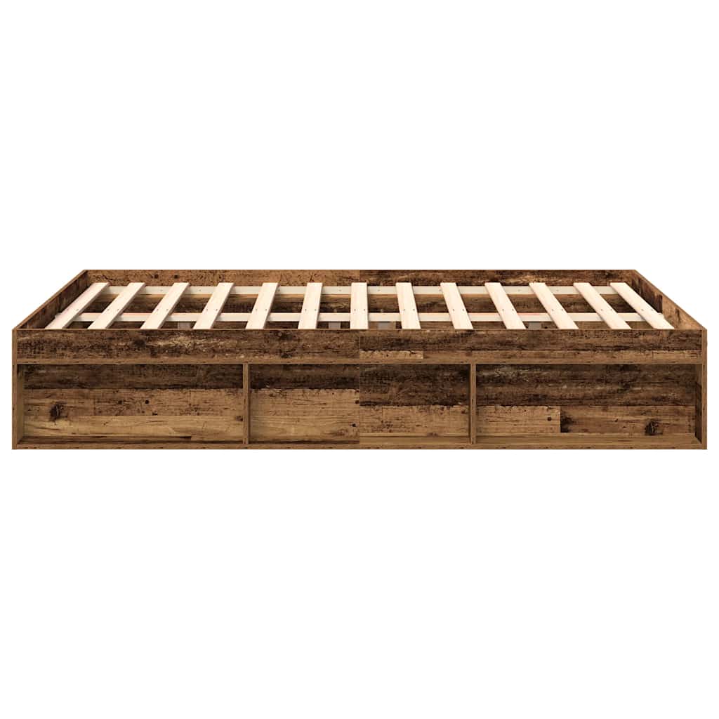 vidaXL Bed Frame without Mattress Old Wood 140x190cm Engineered Wood