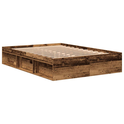vidaXL Bed Frame without Mattress Old Wood 140x190cm Engineered Wood