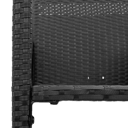 vidaXL 3 Piece Garden Bar Set without Cushions Black