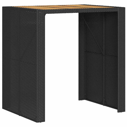 vidaXL 5 Piece Garden Bar Set without Cushions Black