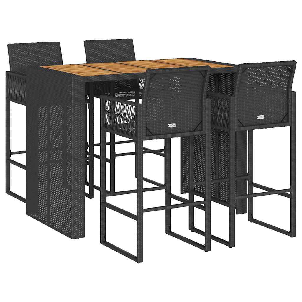 vidaXL Garden Bar Set | Black
