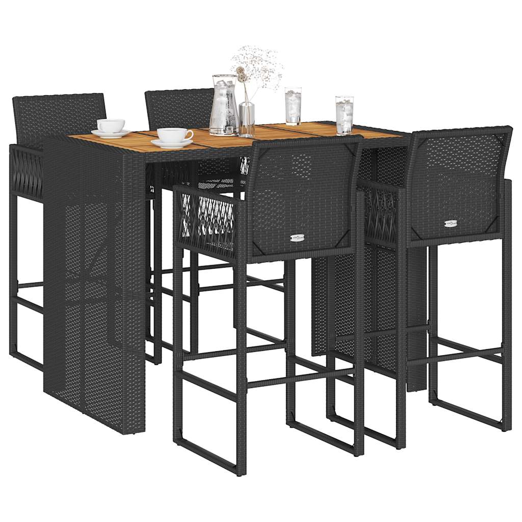 vidaXL Garden Bar Set | Black