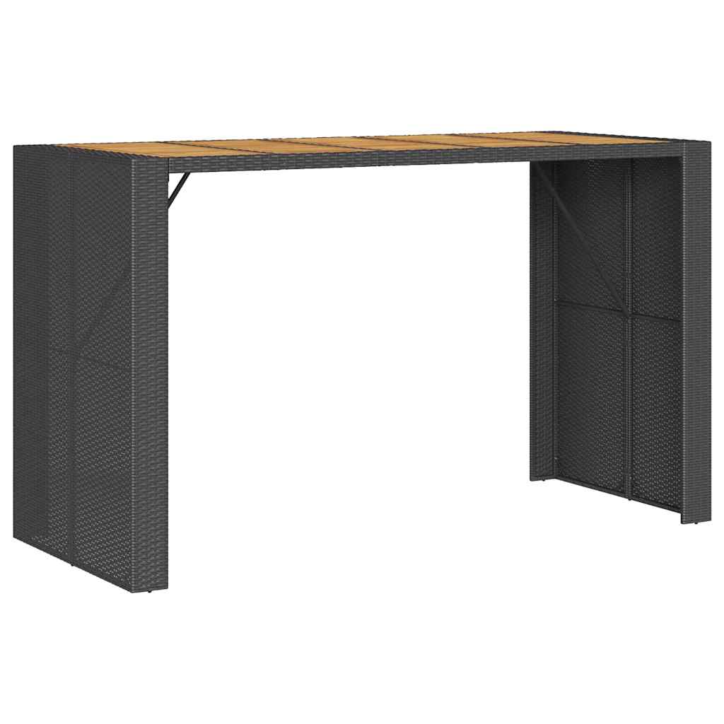 vidaXL Garden Bar Set | Black | Poly Rattan | 5 Piece Set | Durable