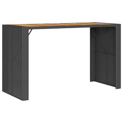 vidaXL Garden Bar Set | Black | Poly Rattan | 5 Piece Set | Durable
