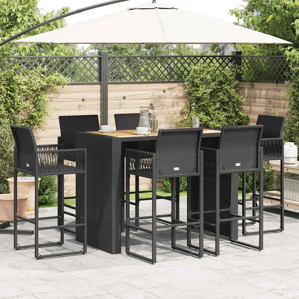 vidaXL Garden Bar Set | Black