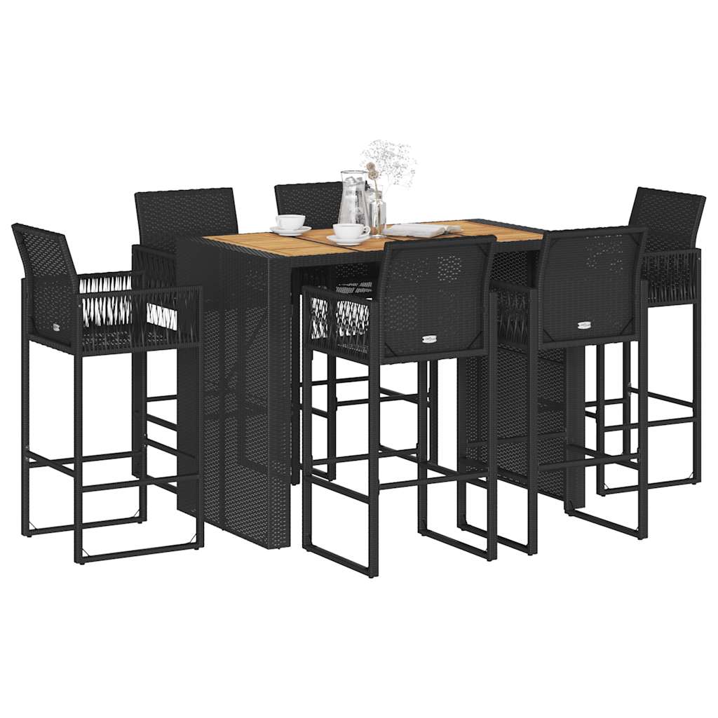 vidaXL Garden Bar Set | Black