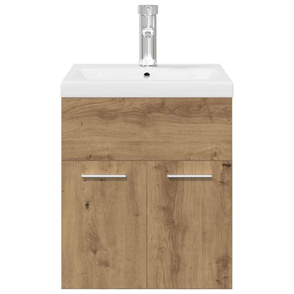 vidaXL Sink Cabinet with Built-in Basin and Faucet Artisan Oak