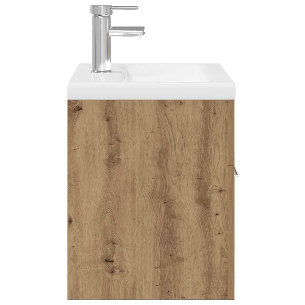 vidaXL Sink Cabinet with Built-in Basin and Faucet Artisan Oak