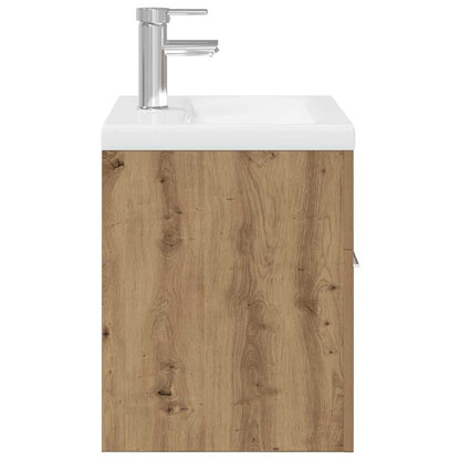 vidaXL Sink Cabinet with Built-in Basin and Faucet Artisan Oak
