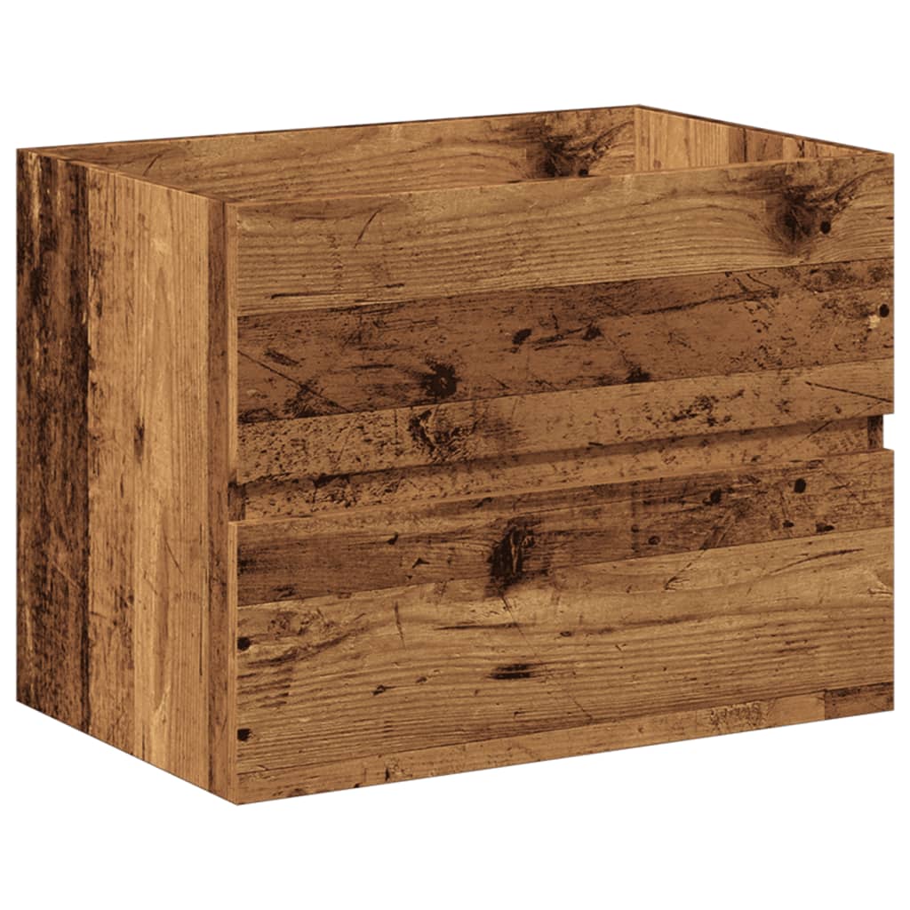 vidaXL Sink Cabinet with Built-in Basin Old Wood