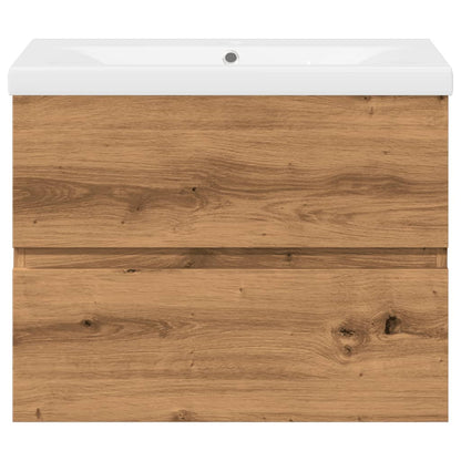 vidaXL Sink Cabinet with Built-in Basin Artisan Oak