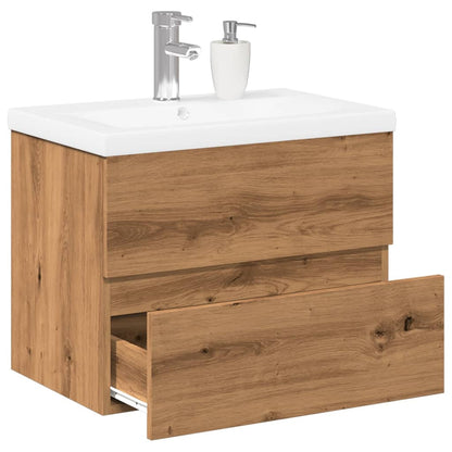 vidaXL Sink Cabinet with Built-in Basin Artisan Oak