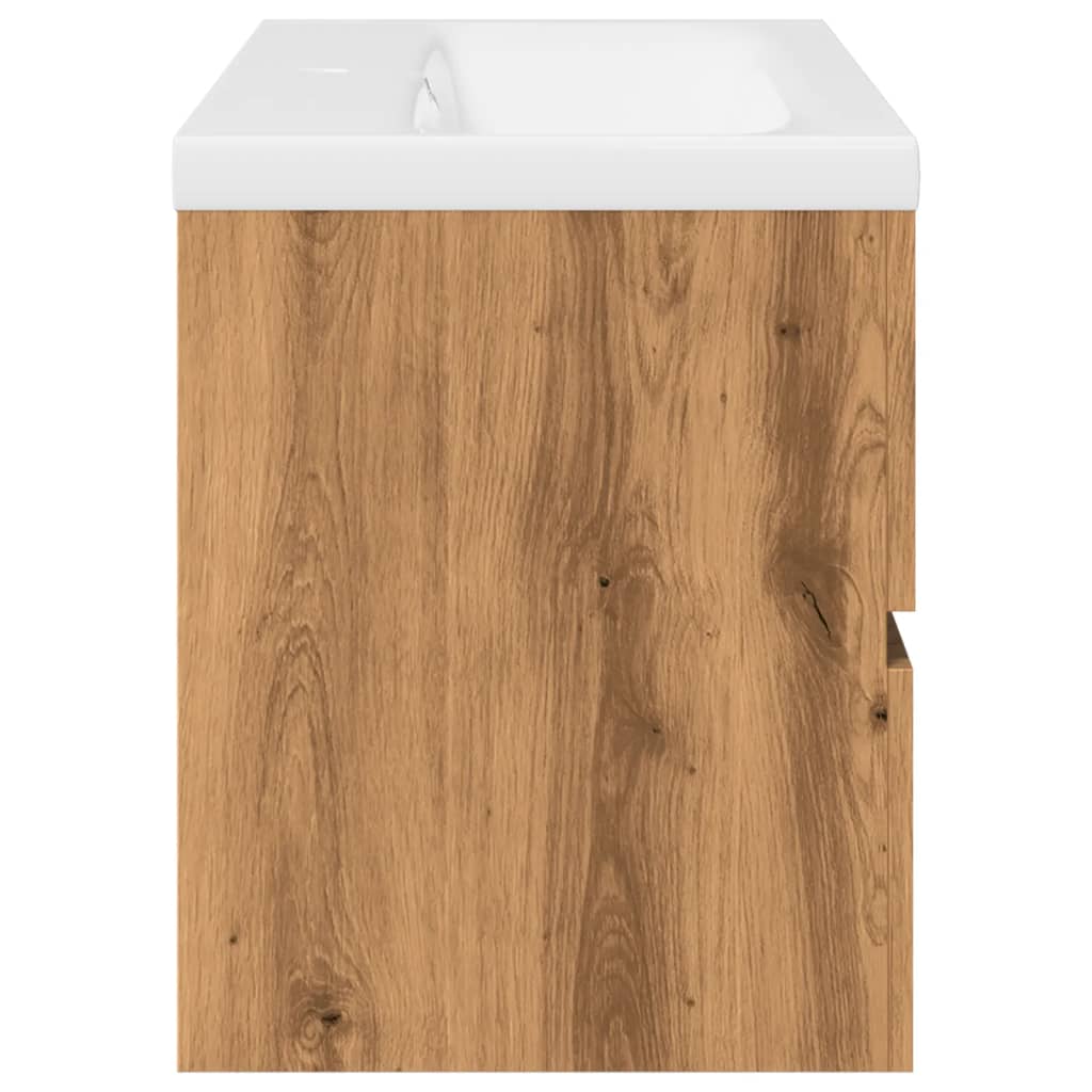 vidaXL Sink Cabinet with Built-in Basin Artisan Oak