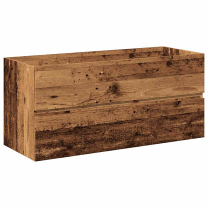 vidaXL Sink Cabinet with Built-in Basin Old Wood