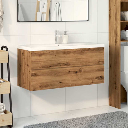 vidaXL Sink Cabinet with Built-in Basin Artisan Oak