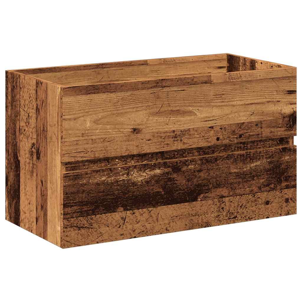 vidaXL Bathroom Furniture Set Old Wood Engineered Wood