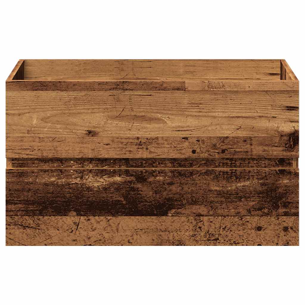 vidaXL Bathroom Furniture Set Old Wood Engineered Wood