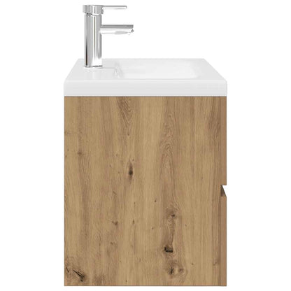 vidaXL Sink Cabinet with Built-in Basin and Faucet Artisan Oak