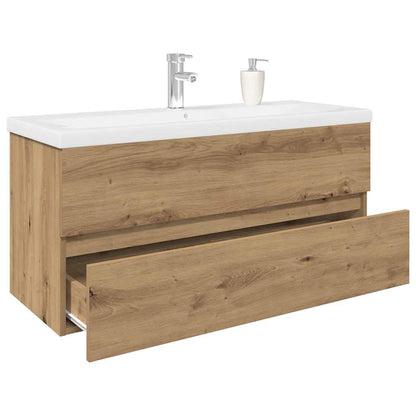 vidaXL Sink Cabinet with Built-in Basin and Faucet Artisan Oak
