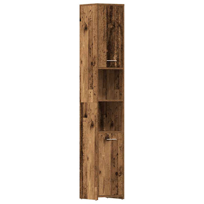 vidaXL 4 Piece Bathroom Furniture Set Old Wood Engineered Wood