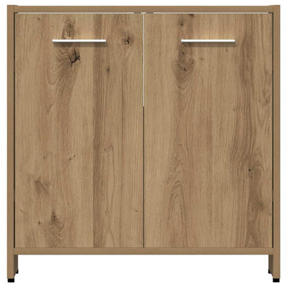 vidaXL 4 Piece Bathroom Furniture Set Artisan Oak Engineered Wood