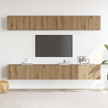 vidaXL Wall Mounted TV Cabinets 4 pcs Artisan Oak 100x30x30 cm