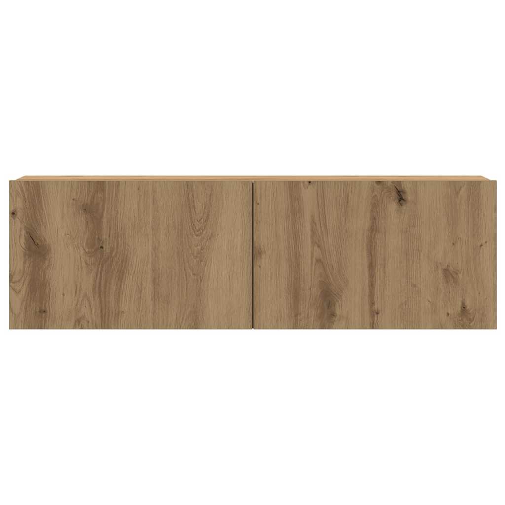 vidaXL Wall Mounted TV Cabinets 4 pcs Artisan Oak 100x30x30 cm