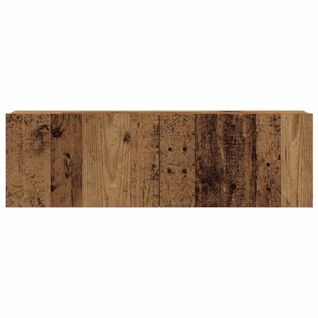 vidaXL 8 Piece Wall-mounted TV Cabinet Set Old Wood Engineered Wood