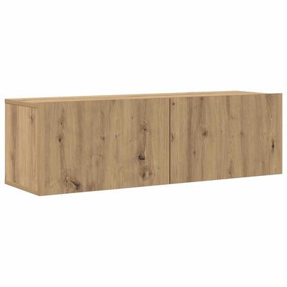 vidaXL 8 Piece Wall-mounted TV Cabinet Set Artisan Oak Engineered Wood