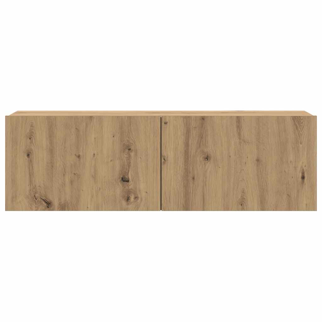 vidaXL 8 Piece Wall-mounted TV Cabinet Set Artisan Oak Engineered Wood