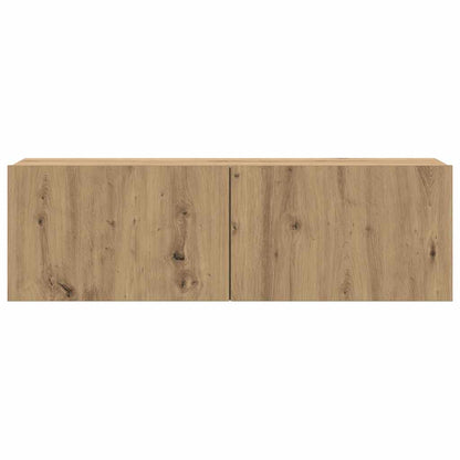 vidaXL 8 Piece Wall-mounted TV Cabinet Set Artisan Oak Engineered Wood
