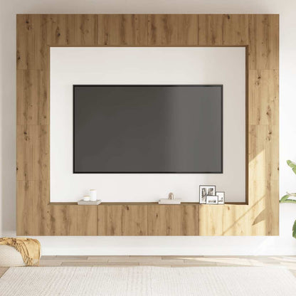 vidaXL Wall Mounted TV cabinets 8 pcs Artisan Oak Engineered Wood