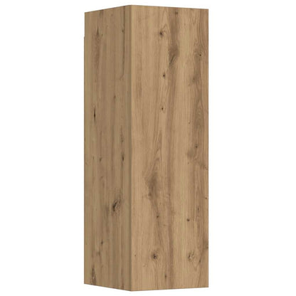 vidaXL Wall Mounted TV cabinets 3 pcs Artisan Oak Engineered Wood