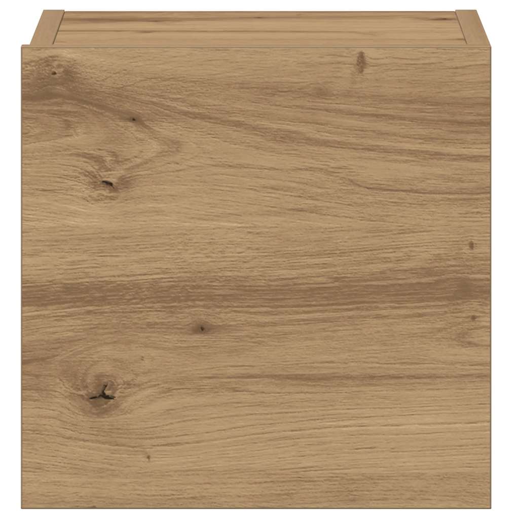 vidaXL Wall Mounted TV cabinets 3 pcs Artisan Oak Engineered Wood