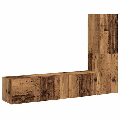 vidaXL Wall Mounted TV cabinets 3 pcs Old Wood Engineered Wood
