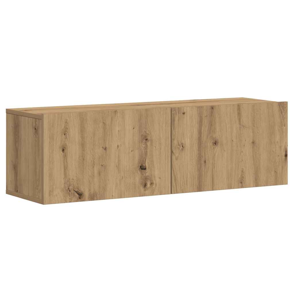 vidaXL Wall Mounted TV cabinets 3 pcs Artisan Oak Engineered Wood