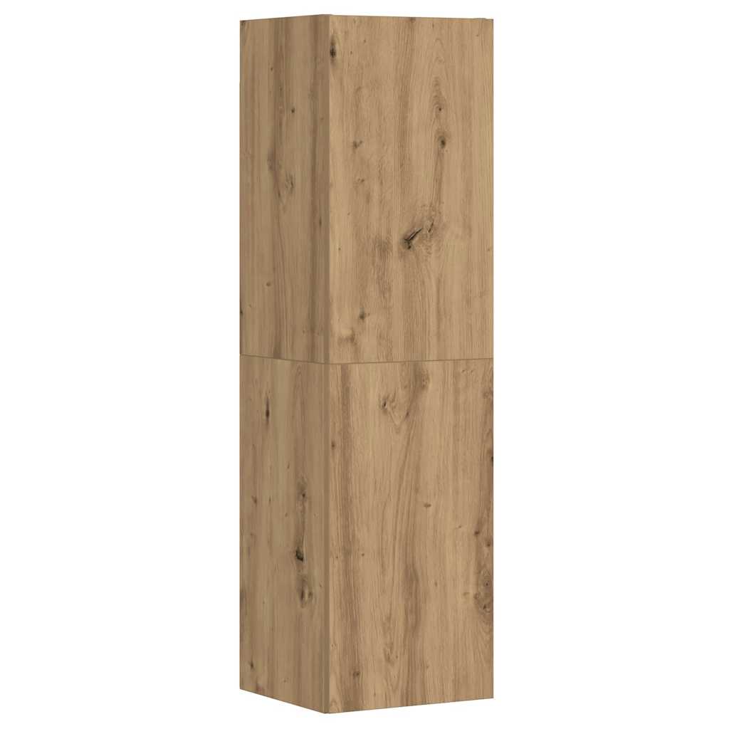 vidaXL Wall Mounted TV cabinets 3 pcs Artisan Oak Engineered Wood