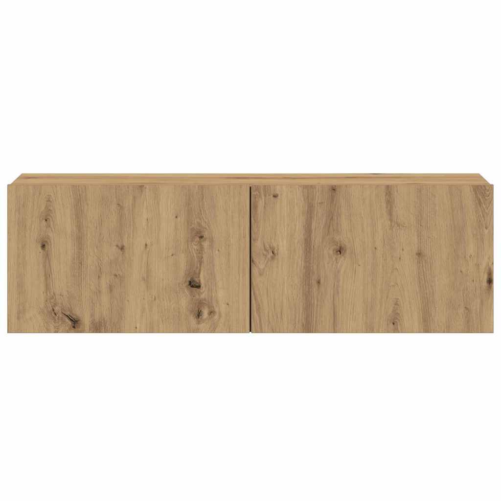 vidaXL Wall Mounted TV cabinets 3 pcs Artisan Oak Engineered Wood