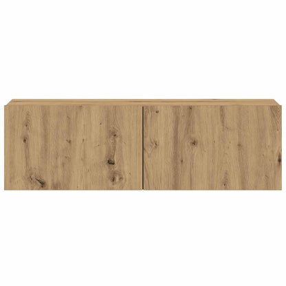 vidaXL Wall Mounted TV cabinets 3 pcs Artisan Oak Engineered Wood
